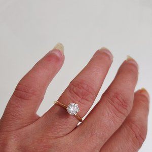 3/4 Carat Brilliant Diamond Solitaire Ring